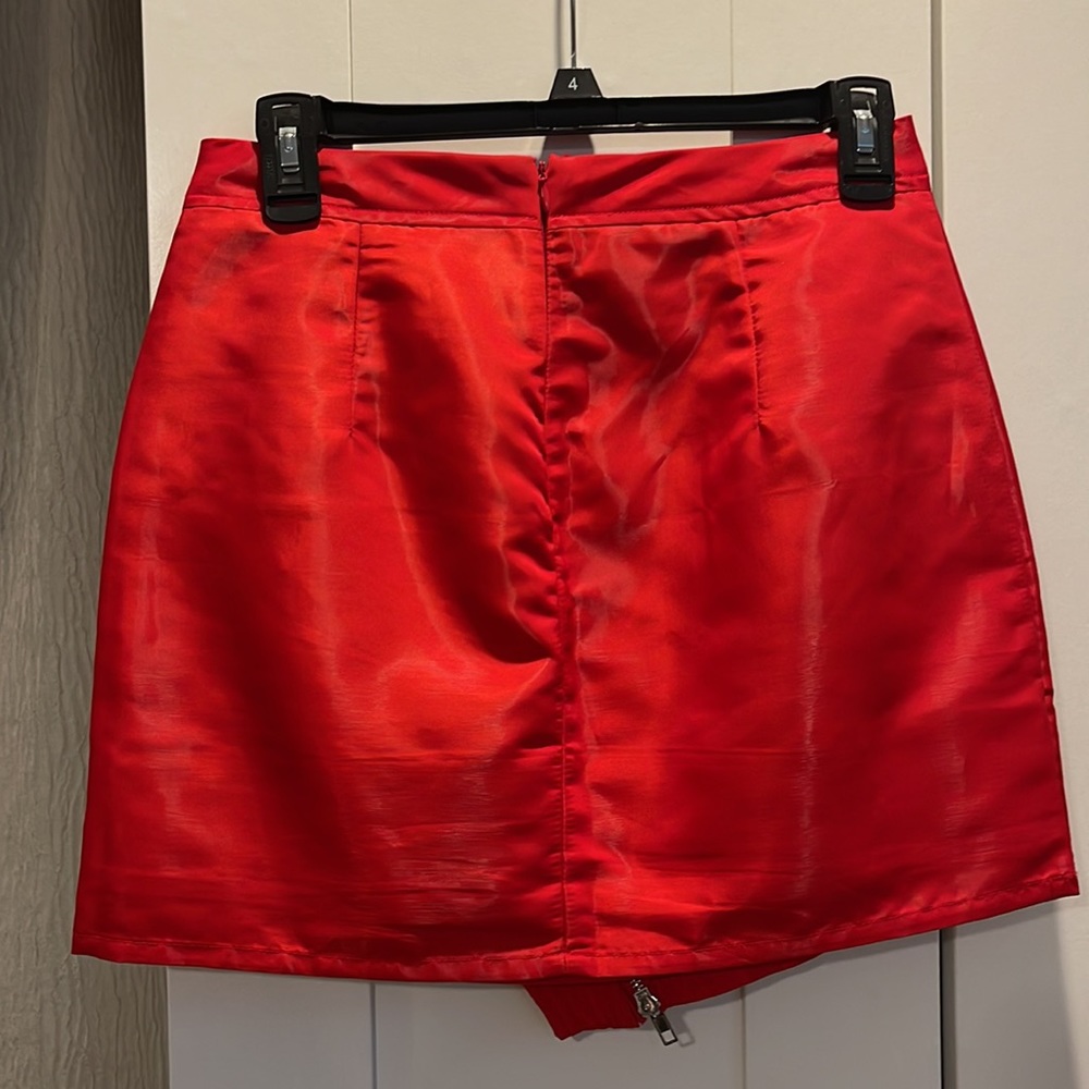 Red Mini Skirt - Picture 3 of 4